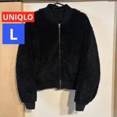 UNIQLO ユニクロ ボア フリースコート Lサイズ レディース 黒