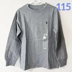 ラルフローレン クルーネック長袖Tシャツ グレー 5/115