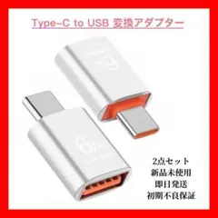 【新品・未使用】Type-C to USB 変換アダプター 2点セット　シルバー