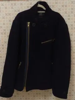 ネイビー ダブルブレスト ピーコート　Lサイズ