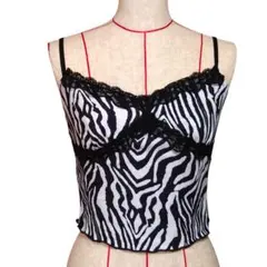 シーイン　ゼブラ柄　レース　キャミソール S〜Mサイズ SHEIN