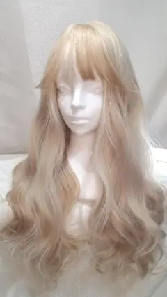 ブロンドロングウェーブウィッグ/コスプレ/ギャル