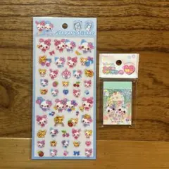 まじかるみゅーちゃん　ぴたぷくステッカー　ハピネスツインズ　キラキラシール