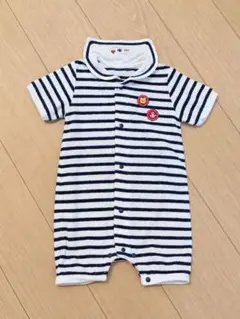 ベビー ロンパース セーラー襟 ボーダー