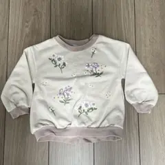 ハッカキッズ 花柄トレーナー 100cm