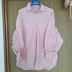 AMERICAN HOLIC ピンクストライプシャツ M