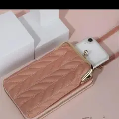 がま口　スマホショルダー　お財布ショルダー　スマホポーチ　ミニショルダーバッグ