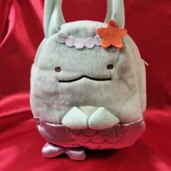 すみっコぐらし　ダイカットぬいぐるみバック　とかげ　人魚姫