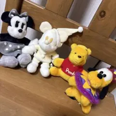 東京ディズニーリゾート　ミッキー　ミニー　プーさん　プルート　レトロ　ぬいば