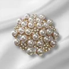 【お花】お受験 入学式 卒業式 謝恩会 豪華パールブローチ プレゼント