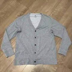 UNIQLO エアリズム Vネック カーディガン　グレー　Lサイズ