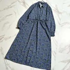 【極美品✨24年モデル】アニエスベー フラワープリントドレス ロングワンピース