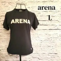 Tシャツ L スポーツ トレーニング 黒 デサント ロゴ メンズ レディース兼用