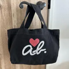 アニエスベー ミニトート トートバッグ キャンバス 黒 ブラックagnes b