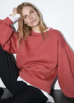 ZARA バルーンスリーブスウェットS