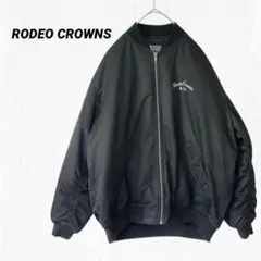 ロデオクラウンズ ブラック MA-1 バックプリント ジャケット カジュアル Mのサムネイル