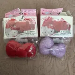 サンリオ　ハローキティ　シークレットヘアゴム　赤　紫　2個セット　新品未使用