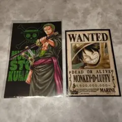 ONE PIECE 麦わらストア ルフィ 手配書　 熊本限定　ゾロポストカード