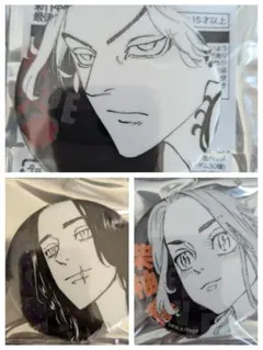 東京リベンジャーズ　マイキーマート　グリッター缶バッジ　柴大寿　柴八戒　柴柚葉