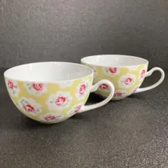 キャスキッドソン プロヴァンスローズプレート陶器製 大皿 ピンク 4枚