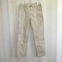 ユニクロ ストレートパンツ 綿パン カジュアルパンツ グレージュ XL