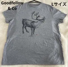 【US古着】トナカイ クリスマスTシャツ グレー L