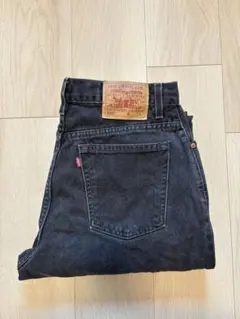 【90s 希少】リーバイス 550 ブラックデニム バギーパンツ L