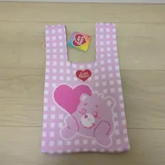 ケアベア　ニットトートバッグ　ピンク
