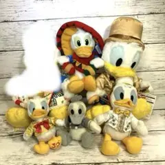 紙タグ付3体　ディズニーランド 当時物 ドナルド ぬいぐるみ 4体セット レトロ 3体タグ付】 TDL 当時物 ドナルド ぬいぐるみ 4体 レトロ ディズニー