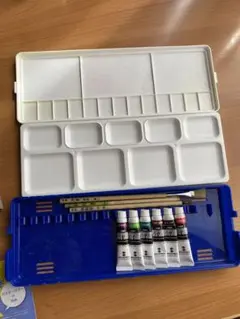 アクリル絵の具セット 6色と筆付き
