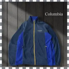 2255/コロンビア ワンポイント刺繍ロゴ フリースジャケットフルジップL