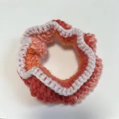 編み物　シュシュ　ハンドメイド