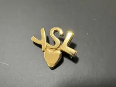 YSL イヴサンローラン ブローチ ハート ロゴ ゴールドのサムネイル