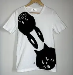 【Ne-net】ネネット猫とウサギのグラフィックTシャツのサムネイル