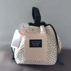 【新品未使用】ワンハンドル巾着保冷保温バッグ　アイボリー　COCOALTのサムネイル