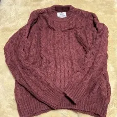 KNIT WEAR ケーブルニットセーター Mのサムネイル