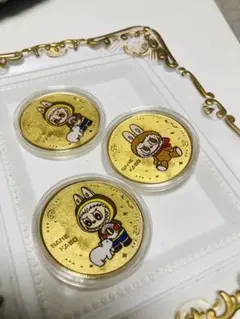 新品　ラブブLABUBUゴールドメダル硬貨