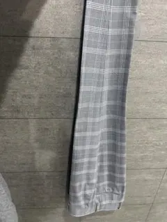 グレー チェック柄 スラックス