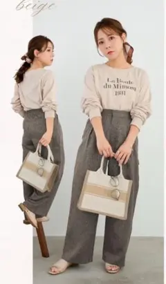 talbyyumiペインターパンツ　ベージュ　L