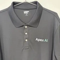 非売品★Apex.AI LANDS’ END 半袖ポロシャツ 刺繍 黒 M レアのサムネイル