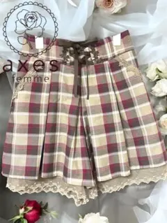 アクシーズファム　キュロット　チェック柄　美品
