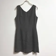 日本製 4℃ ヨンドシー M ノースリーブワンピース 黒 美ライン 水玉 ドットのサムネイル