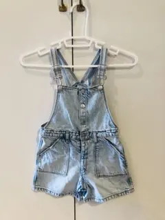 ZARA デニムオーバーオールショートパンツ 3-4歳