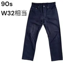 90s スペイン製】614 ユーロリーバイス ブラックデニム W33 後染め 