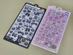 正規品 ボンボンドロップシール　オリジナル　バレエ　ガーリーリボン黒　クーリア