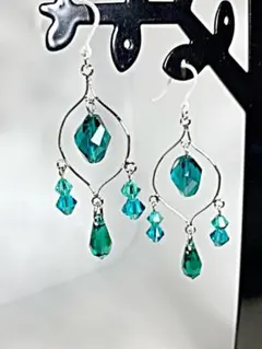 アジアン風ピアス（グリーン）