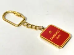 美品　DUNHILL Lights キーホルダー　ストラップ　ゴールド　レッド