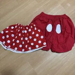 ドットスカート 80ハンドメイド　リトシー ディズニー ミッキー パンツ 120
