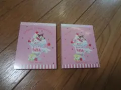 かわいいサンリオキャラクターズのメモ帳、2冊セット、パフェ柄、キティ、ミニメモのサムネイル