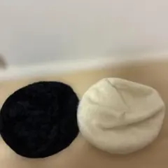 ベレー帽 2色セット 黒 白 未使用
